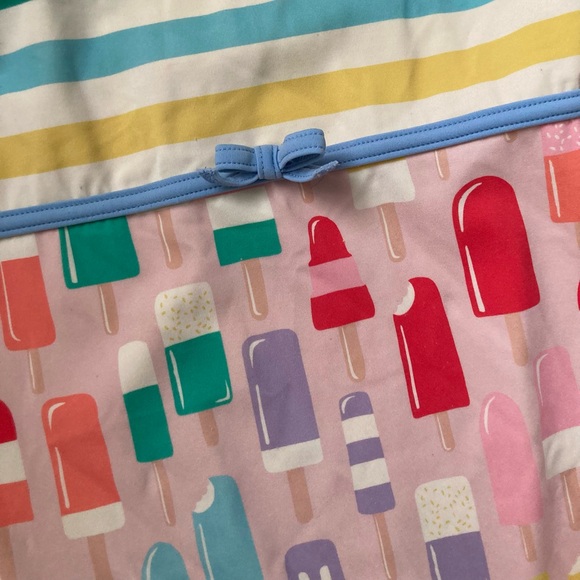 [Boden] Popsicle Stripe Print One Piece Swimsuit 8-9 Y - Picture 4 of 7